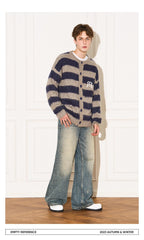 Striped Wool Knit Sweater