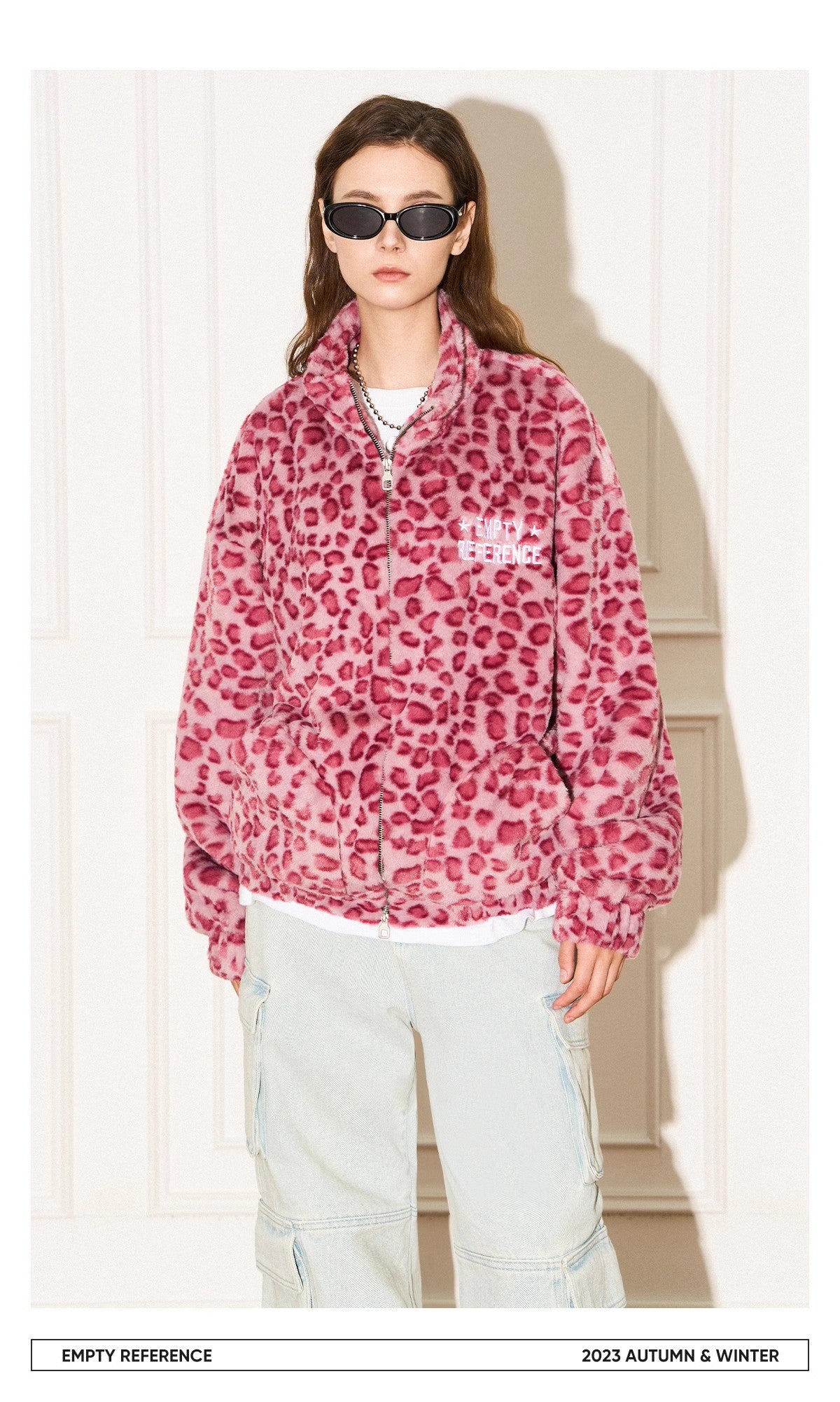 Leopard Fleece Zip Jacket