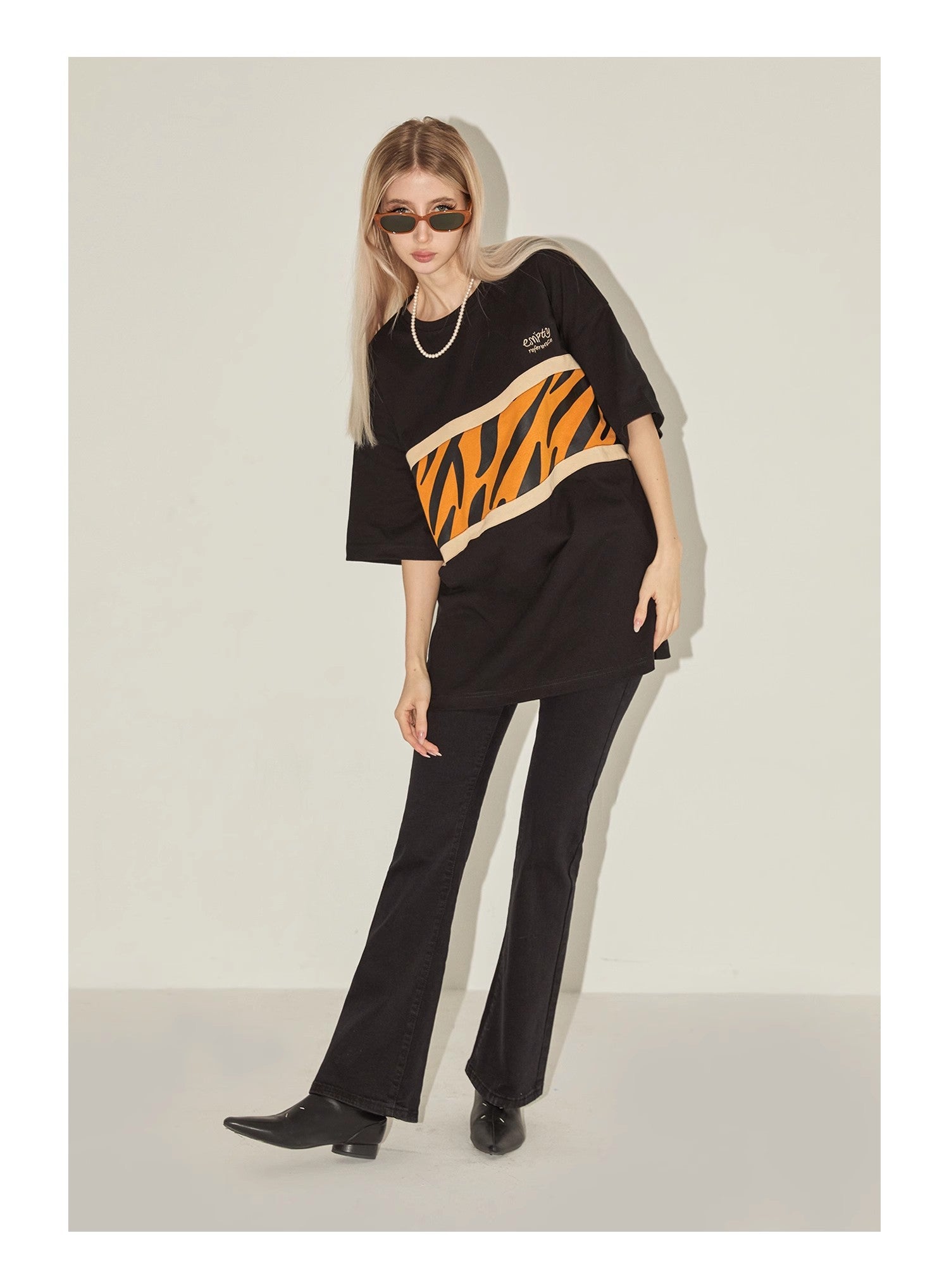 Tiger Patchwork Graphic Tee