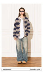 Striped Wool Knit Sweater