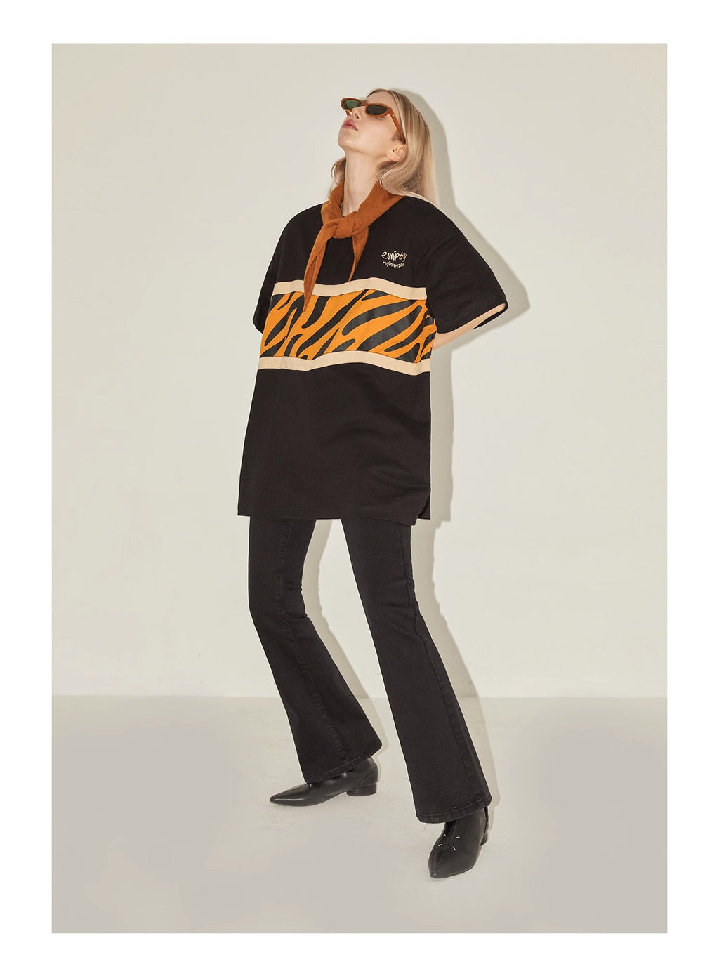 Tiger Patchwork Graphic Tee