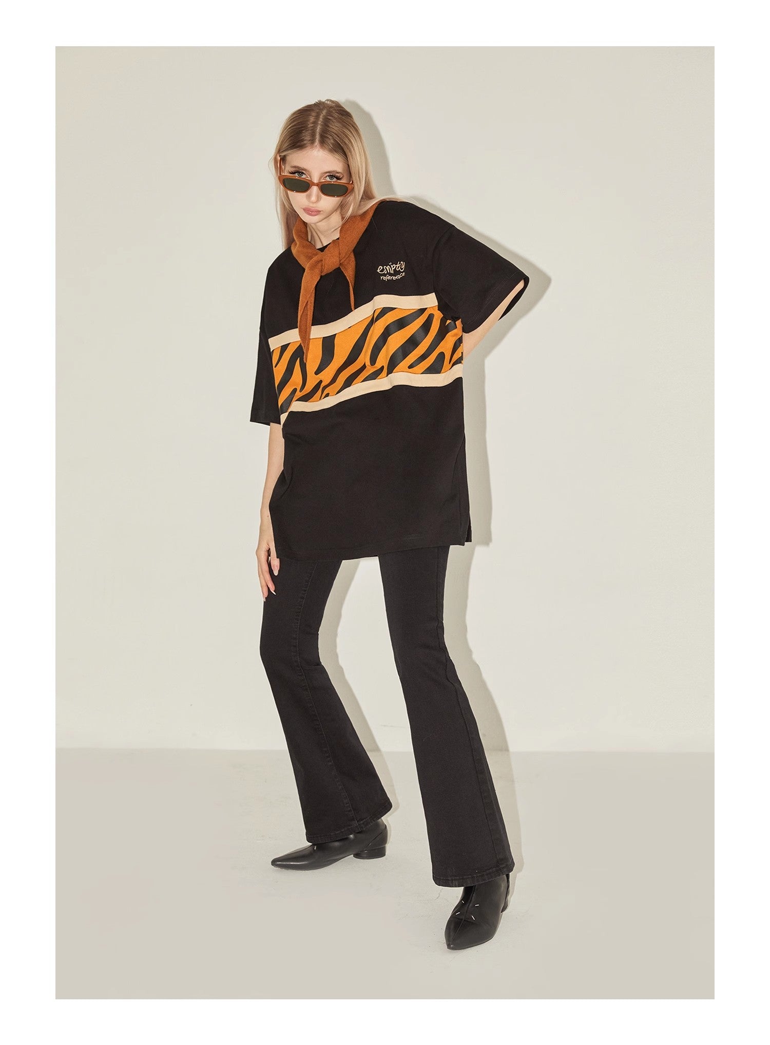 Tiger Patchwork Graphic Tee