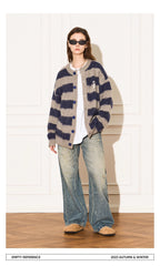 Striped Wool Knit Sweater