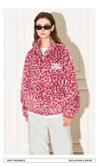 Leopard Fleece Zip Jacket