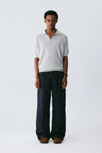 Washed Pique Trousers