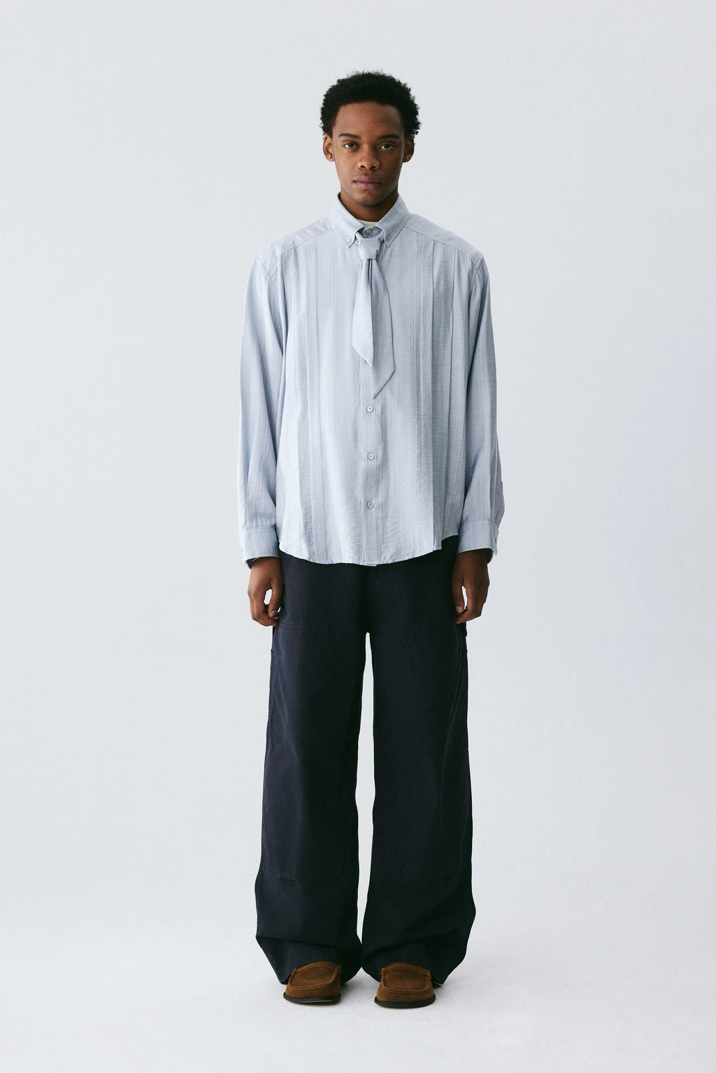 Detachable Scarf Shirt