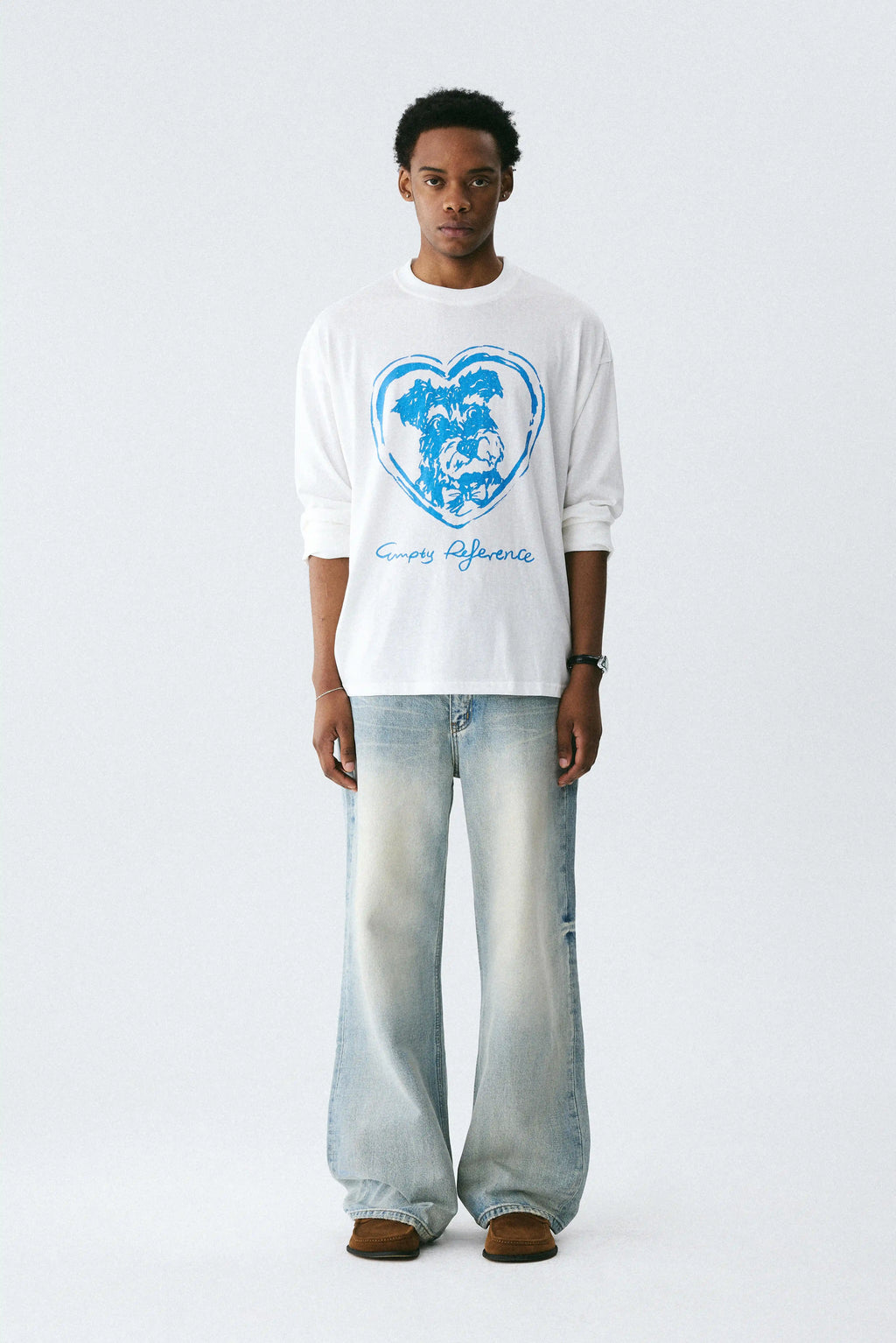 Dog Illustration Long Sleeve Tee