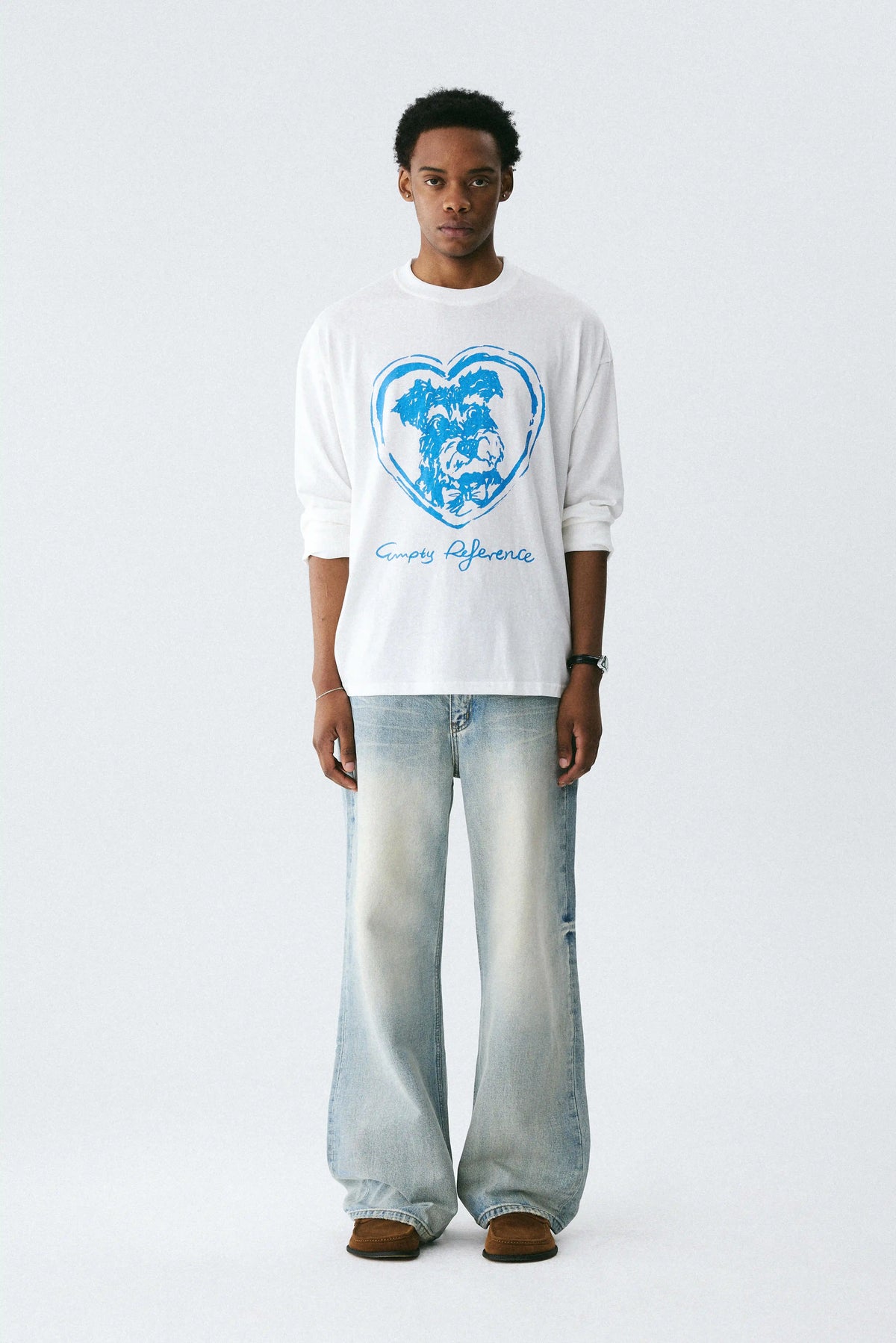 Dog Illustration Long Sleeve Tee