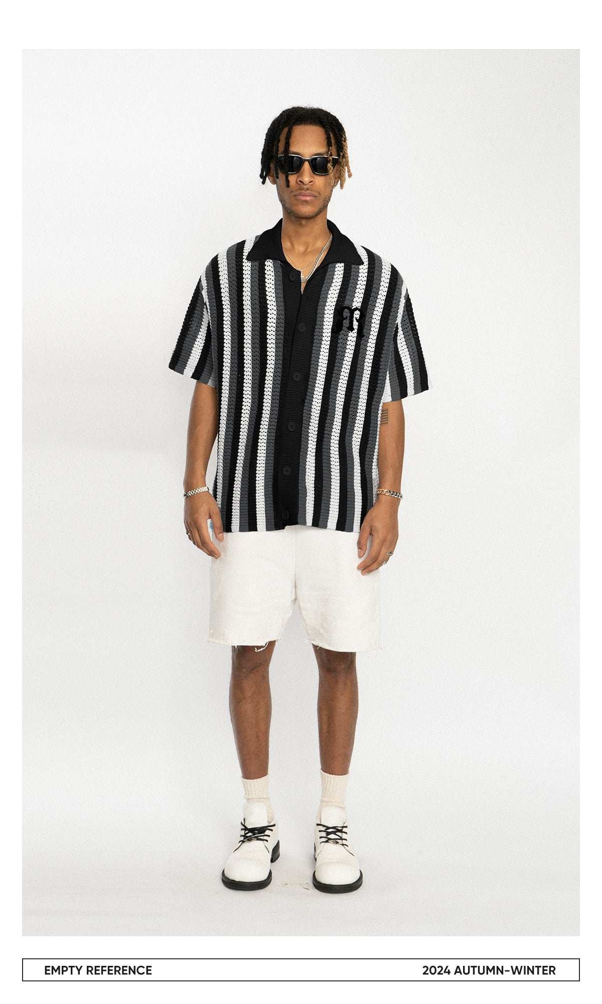 Embroidered Knit Polo Shirt - Empty Reference