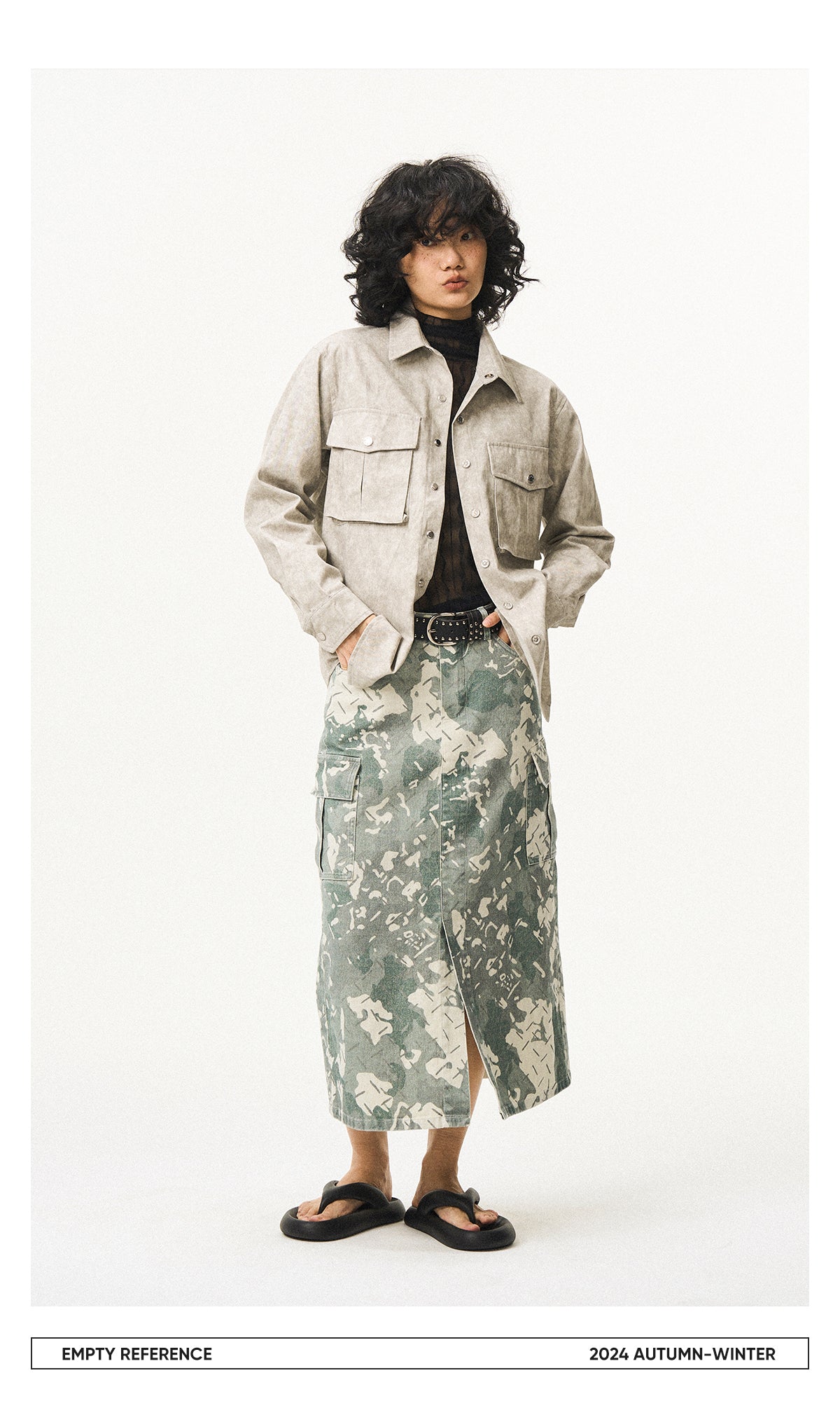 Faux Leather Utility Shirt Jacket