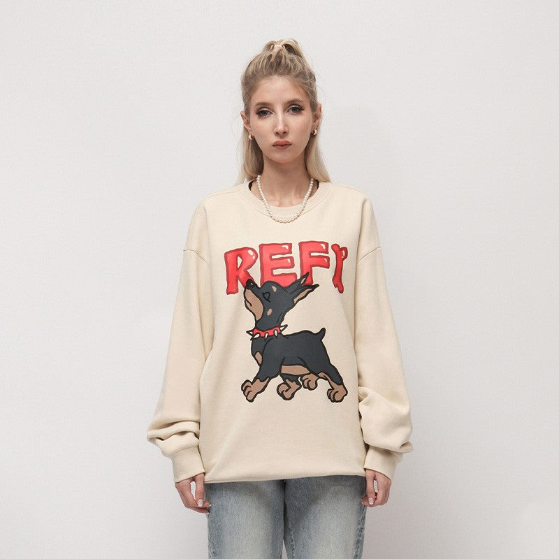 Doberman Graphic Crewneck Sweatshirt