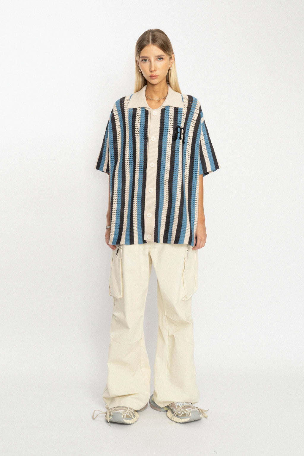 Embroidered Knit Polo Shirt