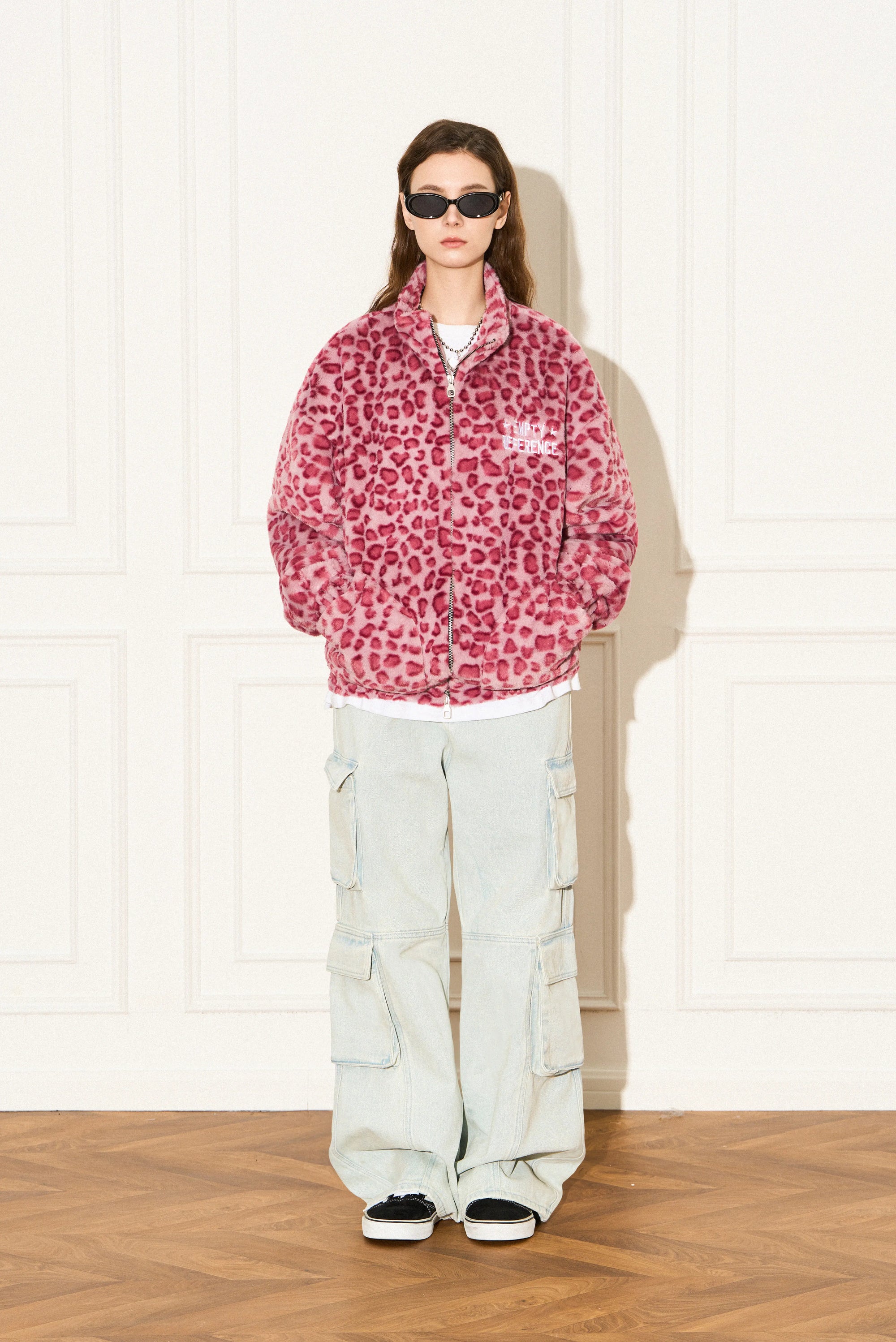 Leopard Fleece Zip Jacket
