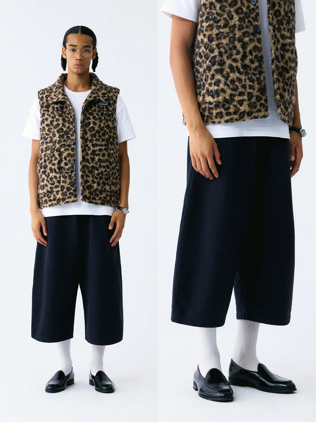 The Draped Cropped Short - High-Grammage Knit with Drawcord Waist