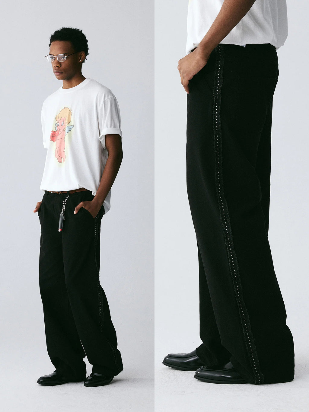 The Weighted Line Trouser - Heavyweight Twill with Custom Hardware & Side Webbing