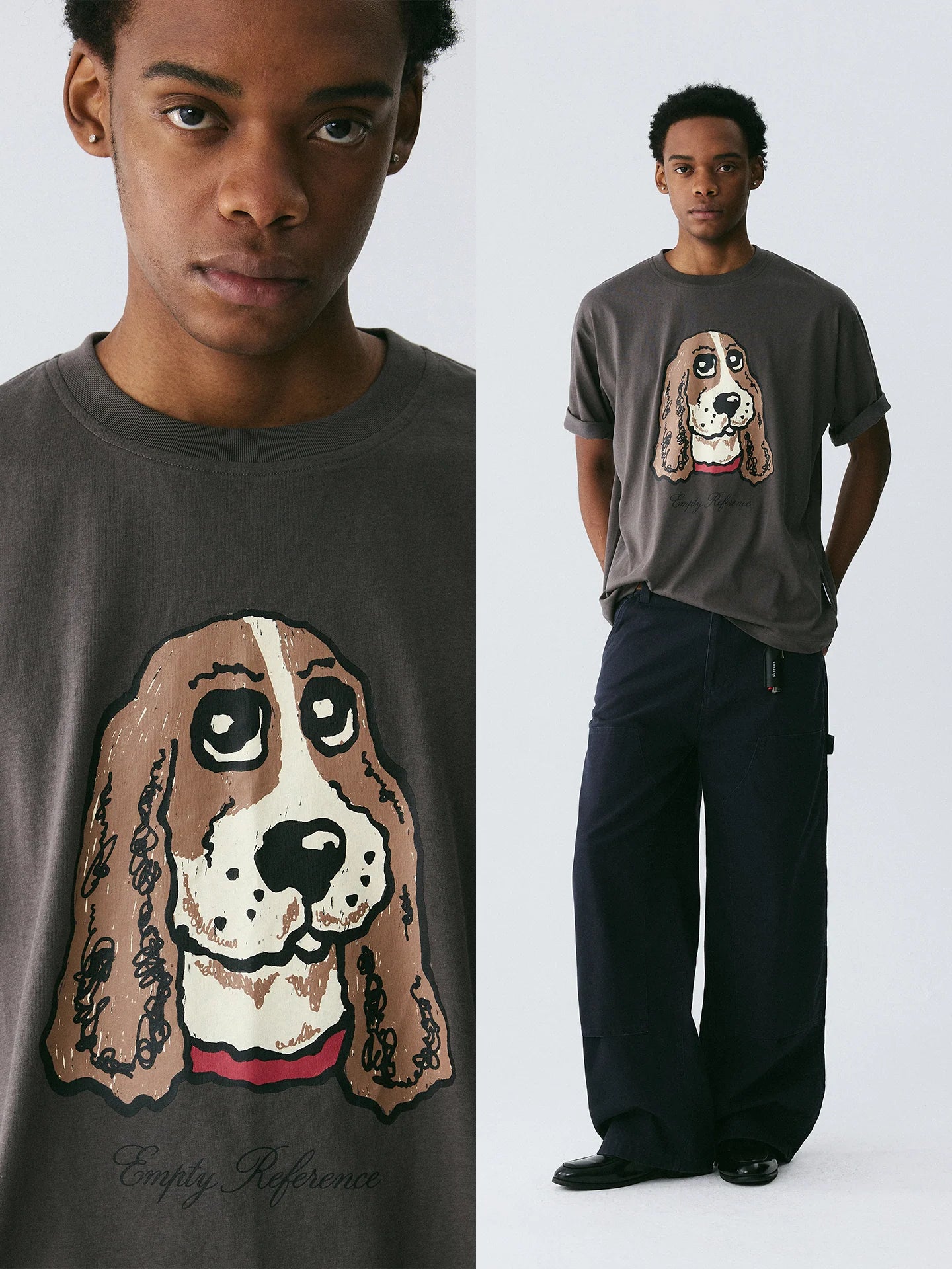 The Textured Companion Tee - Slub Cotton Cocker Spaniel