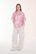 Gradient Lace Graphic Shirt