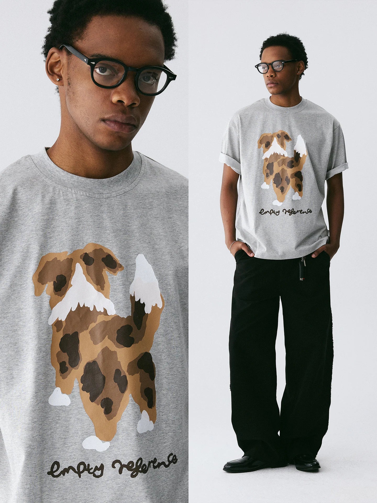 The Rear View Pup Tee - 240g Sorona® with Brown & White Dog Back Print