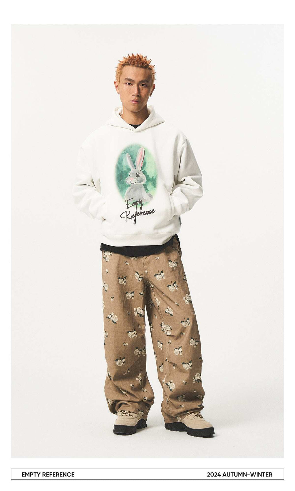 Hand Painted Rabbit Hoodie - Empty Reference