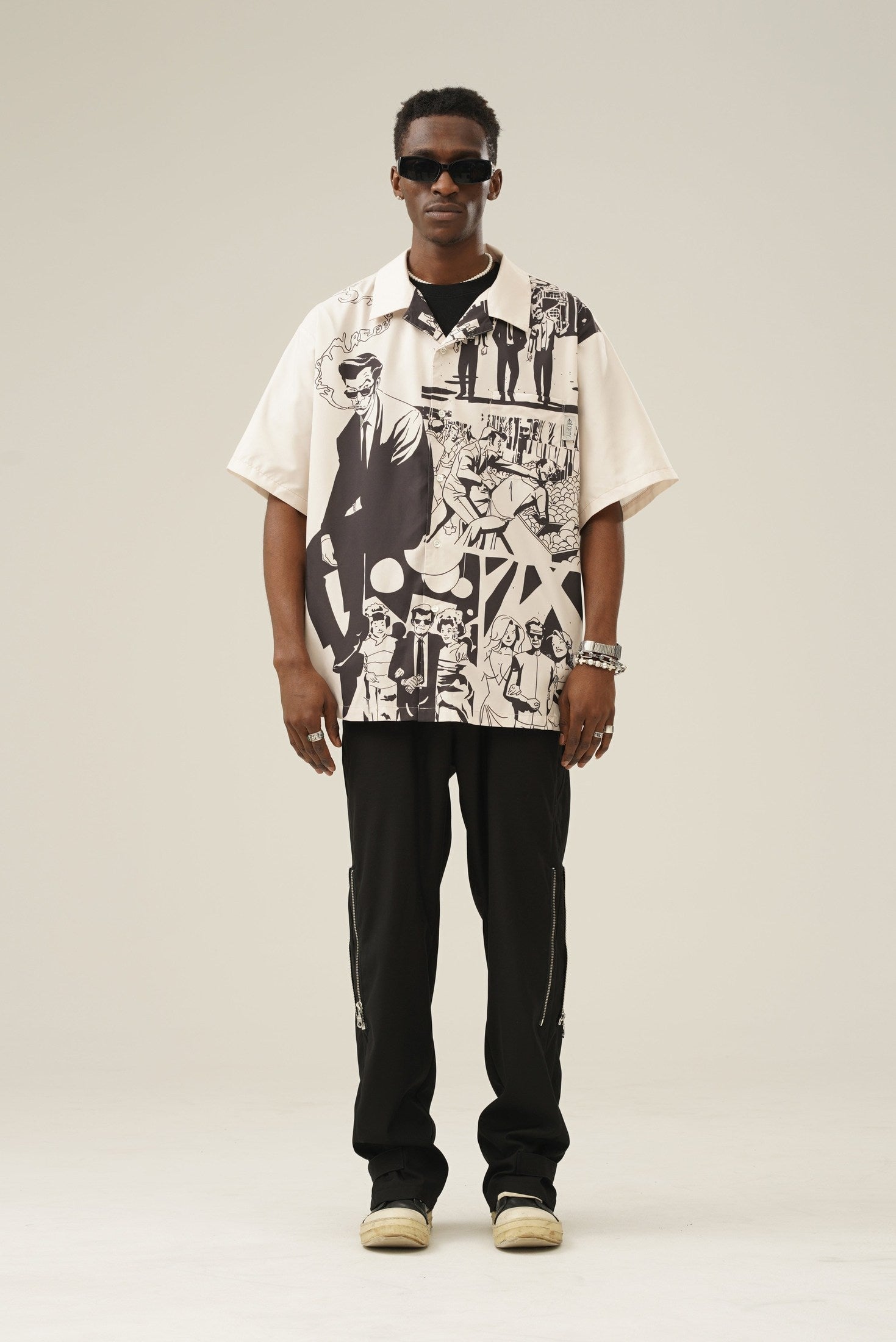 Retro Comic Camp Collar Shirt