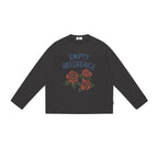 Empty Reference Rose Artwork Long Sleeve Tee | Original Graphic Shirt