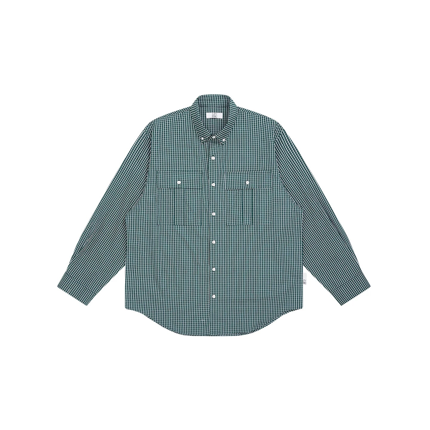 Empty Reference Forest Green Plaid Shirt | Relaxed Utility Overshirt