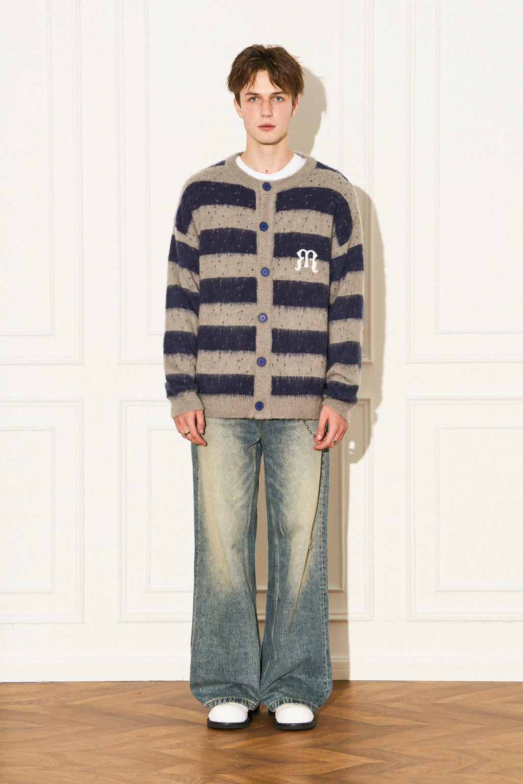Striped Wool Knit Sweater