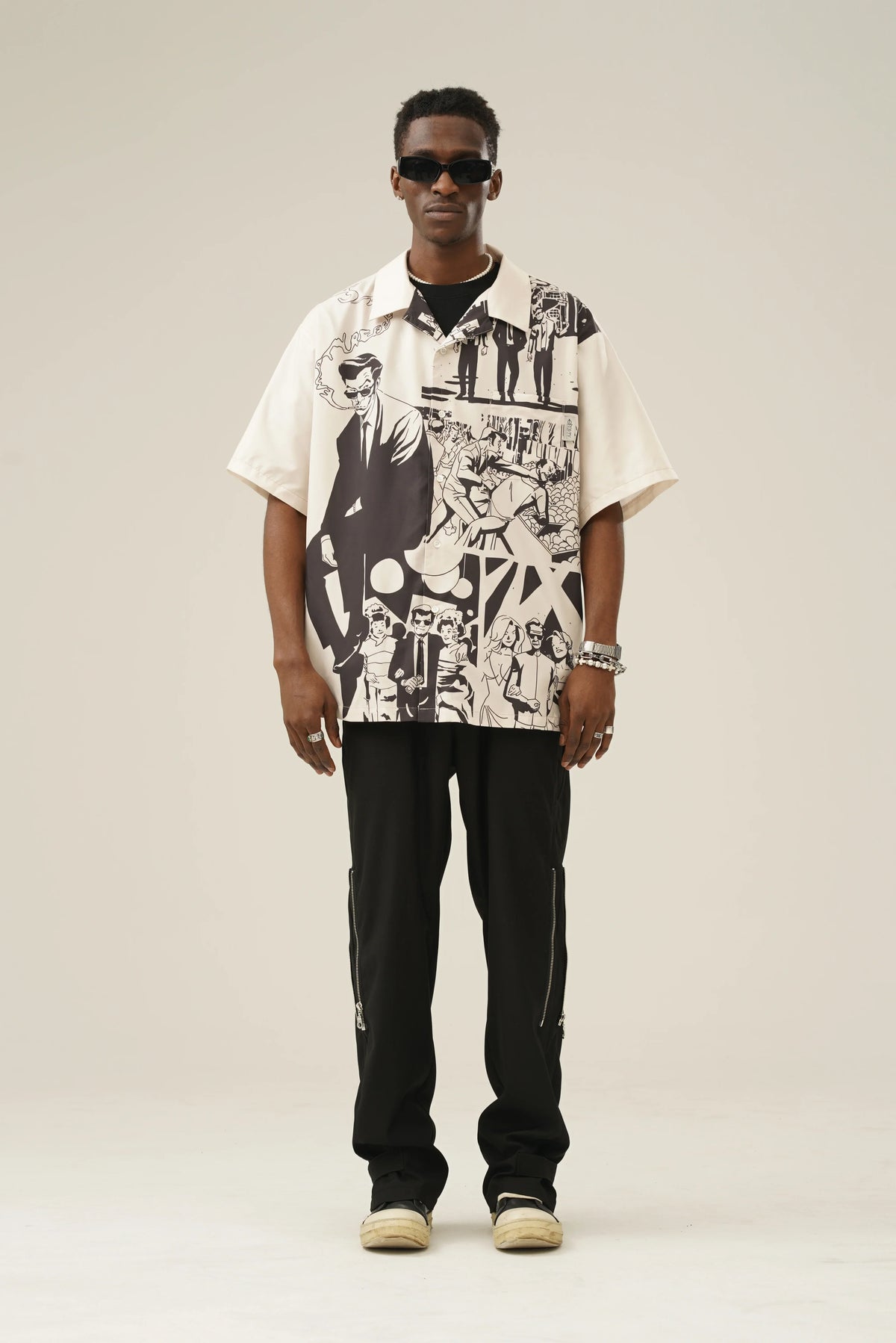 Retro Comic Camp Collar Shirt