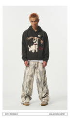 Cartoon Puppy Graphic Sweatshirt
