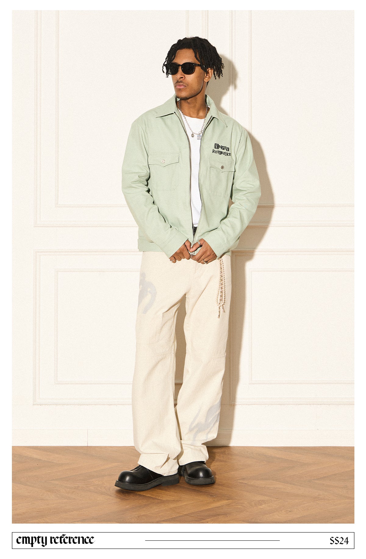 Washed Print Zip Jacket