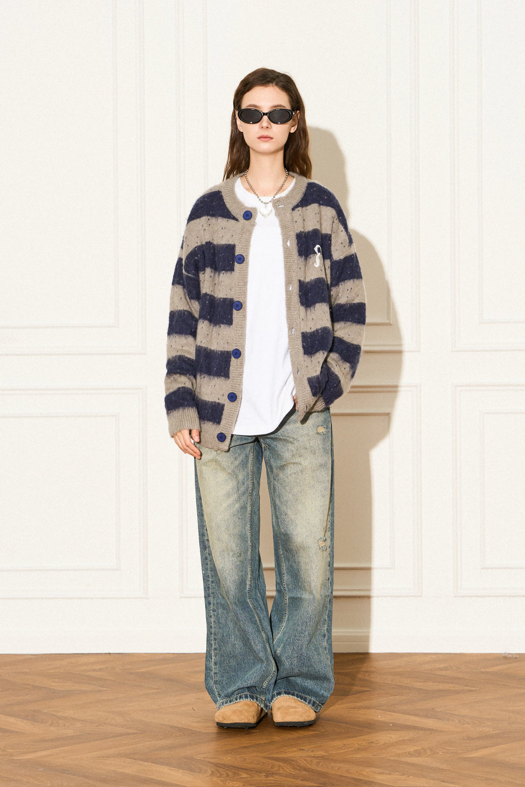 Striped Wool Knit Sweater