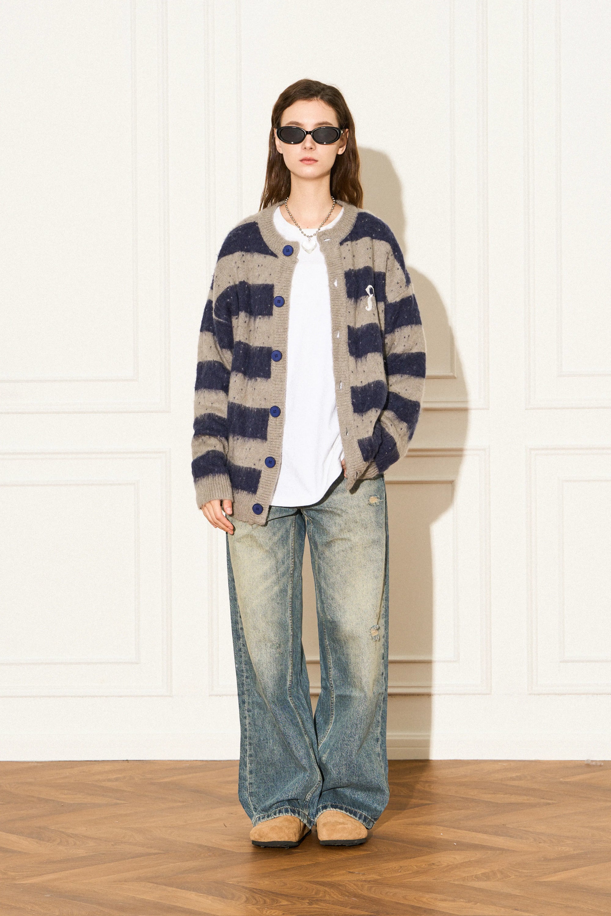 Striped Wool Knit Sweater