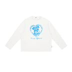 Empty Reference Dog Illustration Long Sleeve Tee | Original Graphic Shirt
