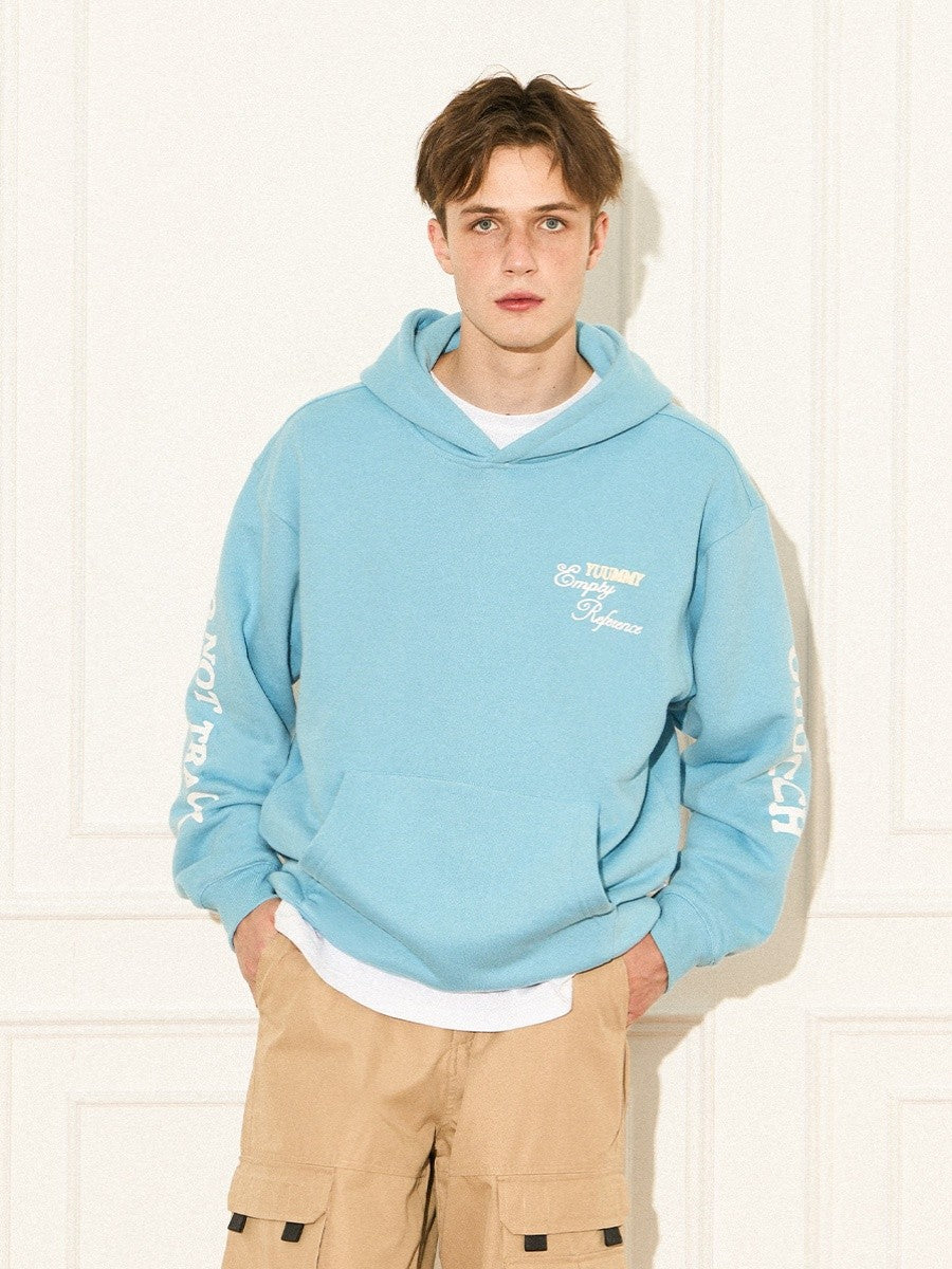 Script Logo Sleeve Print Hoodie