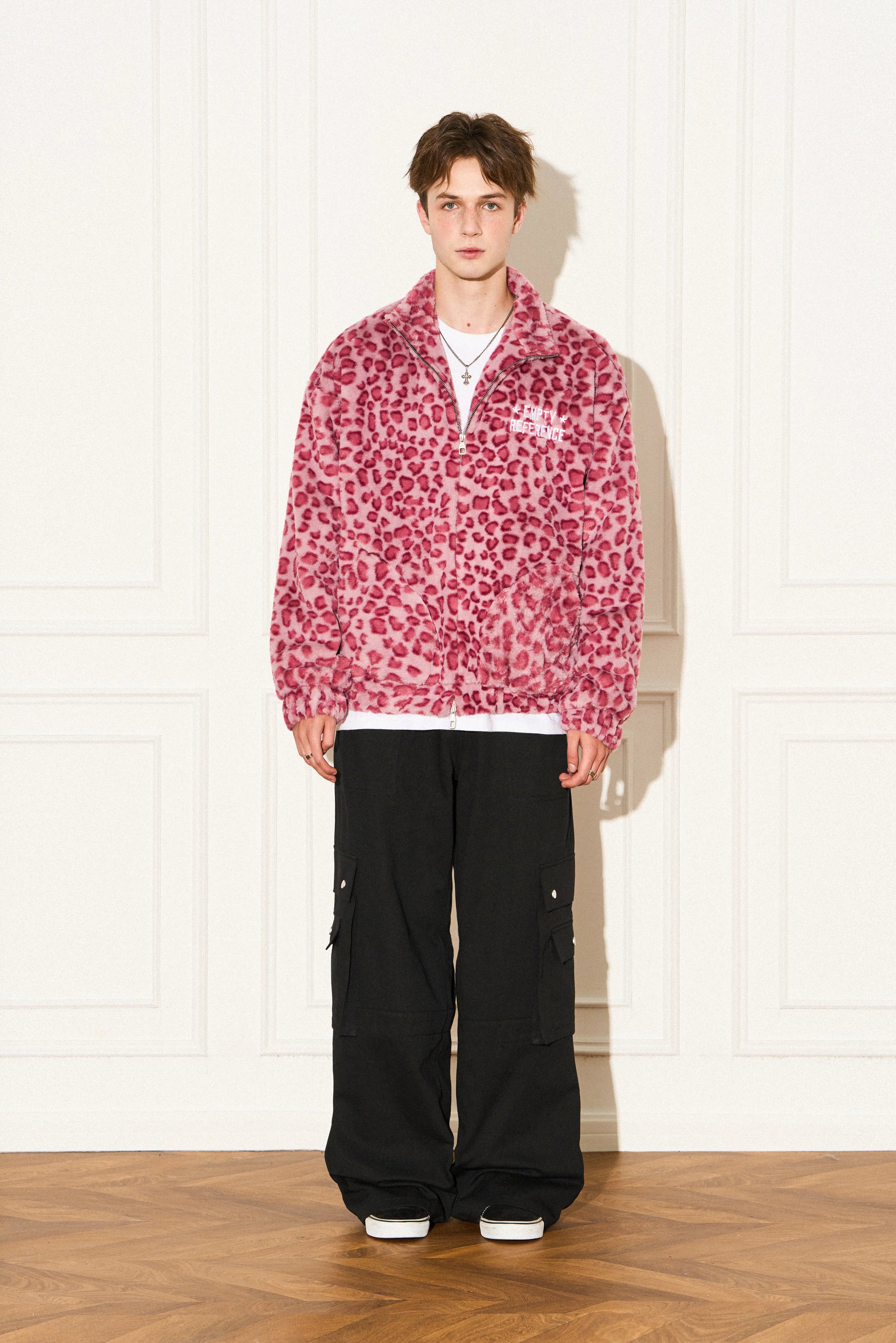 Leopard Fleece Zip Jacket