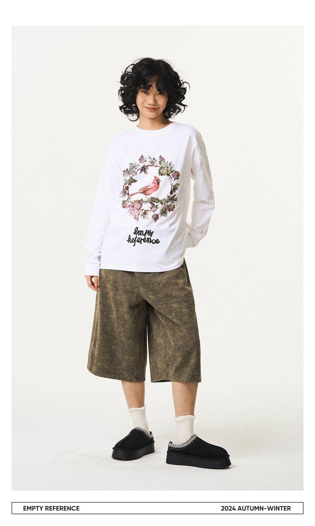 Thorn Bird Graphic Cotton Shirt