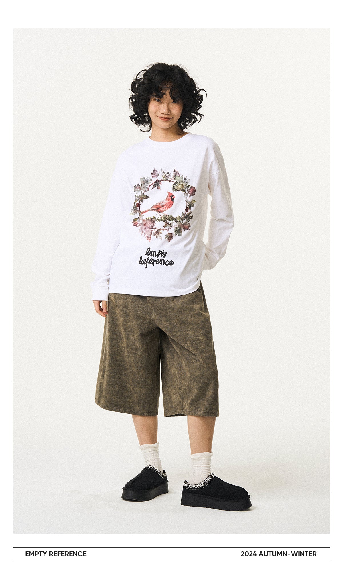 Thorn Bird Graphic Cotton Shirt