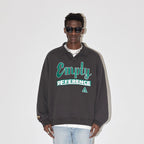 Graphic Rugby Collar Sweatshirt