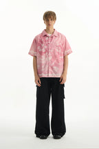 Gradient Lace Graphic Shirt