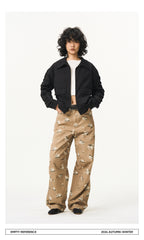 Utility Gathered Zip Jacket