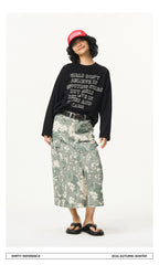 Letter Print Cotton Base Shirt