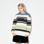 Striped Colorblock Knit Sweater