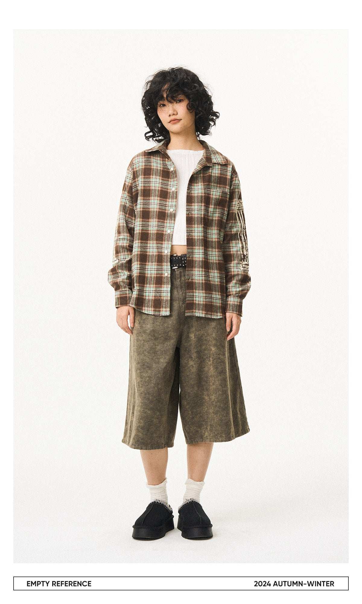 Grid Print Graphic Shirt - Empty Reference