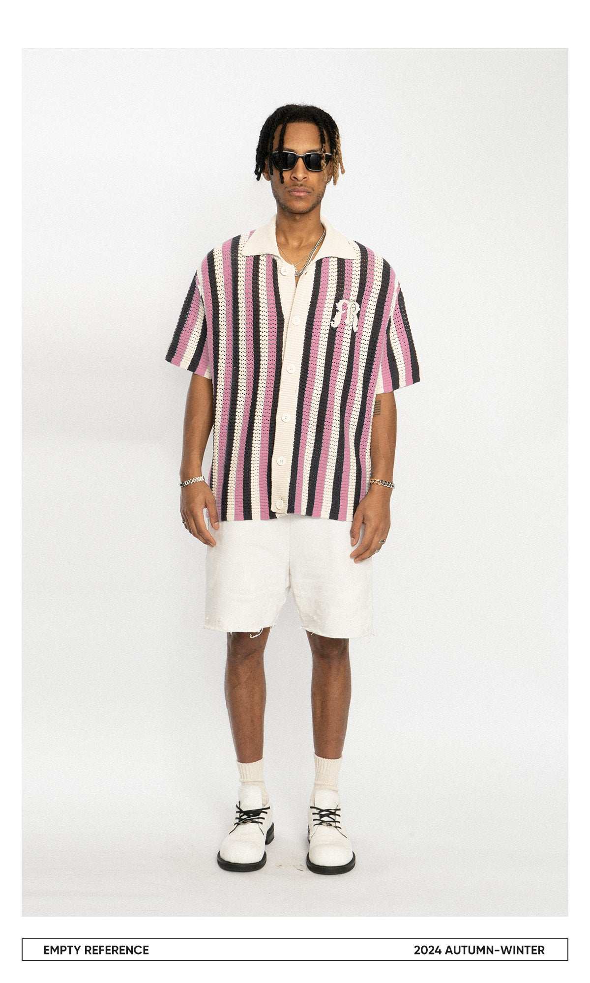 Embroidered Knit Polo Shirt - Empty Reference