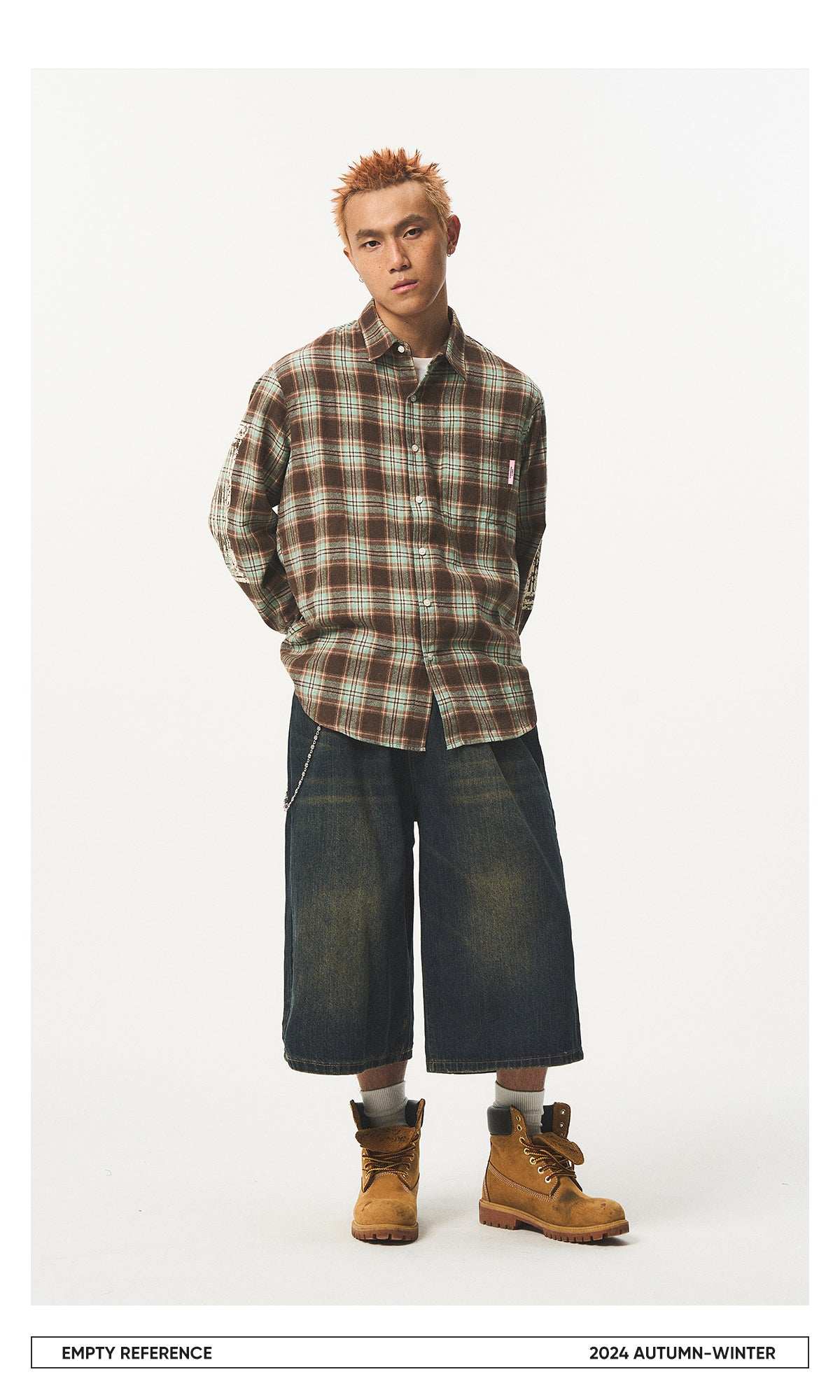 Grid Print Graphic Shirt - Empty Reference