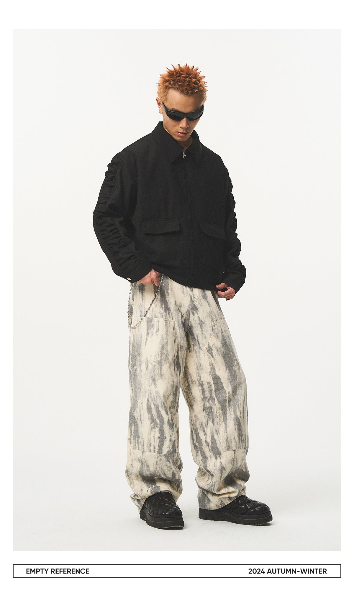 Watercolor Brush Print Pants