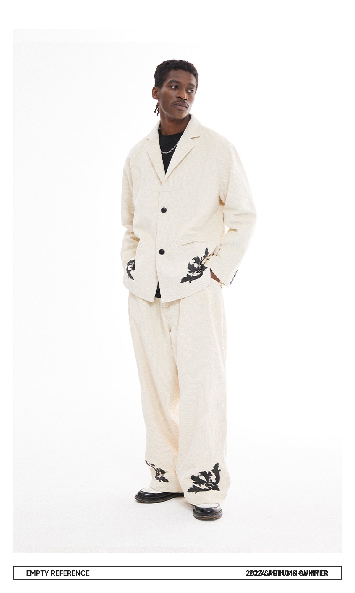 Corduroy Graphic Blazer Unisex