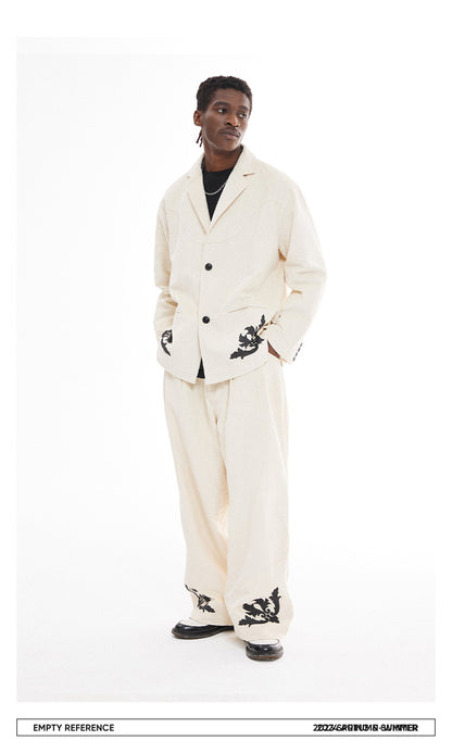 Corduroy Graphic Blazer Unisex