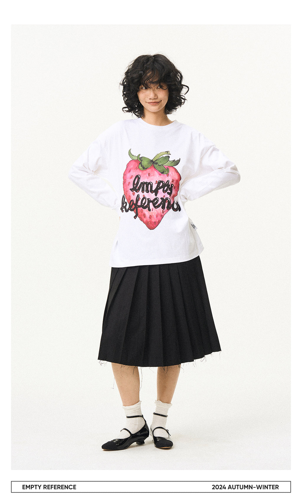 Strawberry Print Cotton Base Shirt