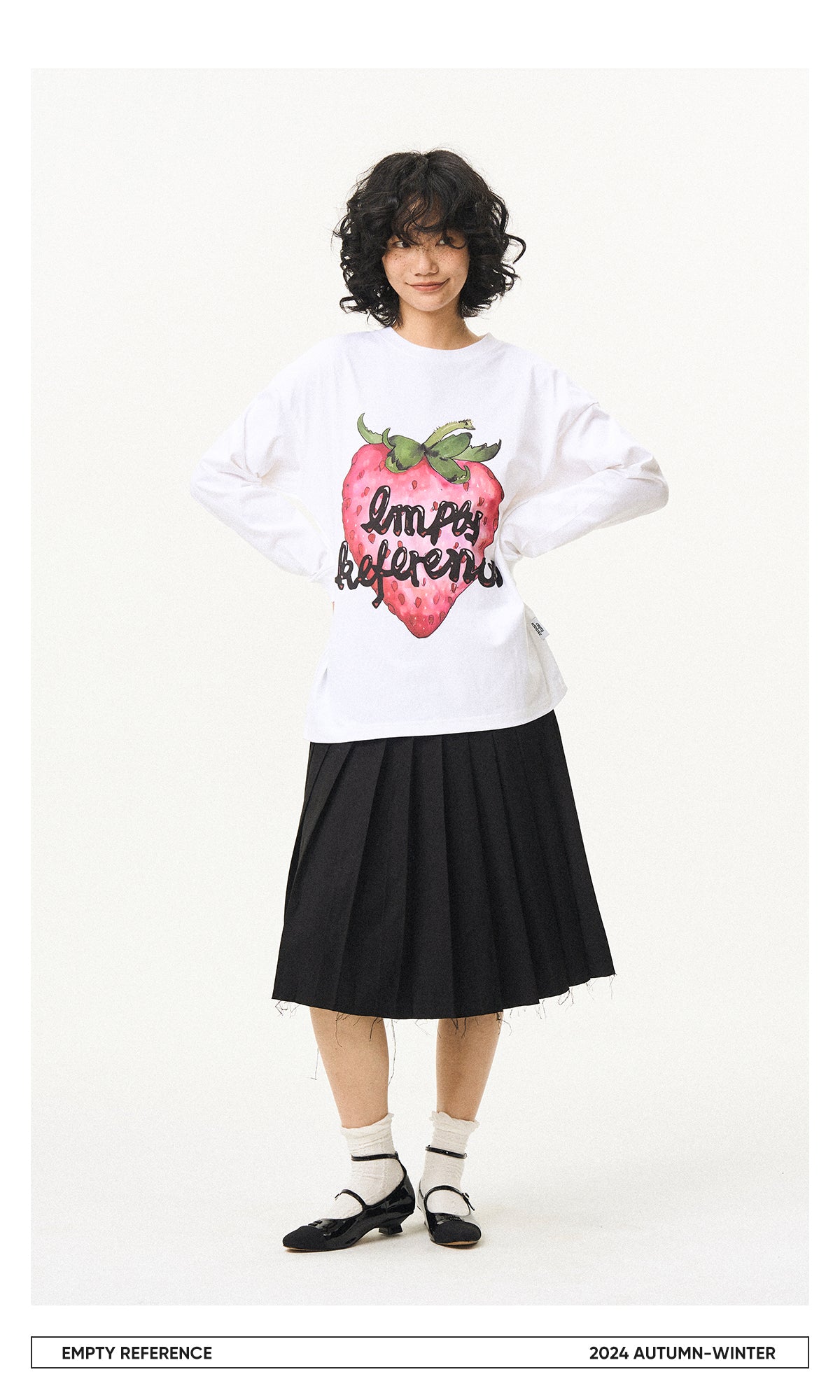 Strawberry Print Cotton Base Shirt